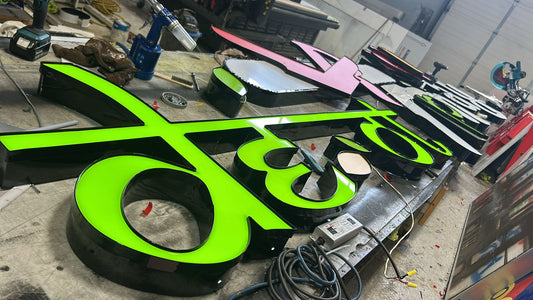 3D Raised Channel Letters Sign - Individual Letters