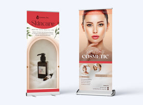 Rollup / Pullup Banner Stand / Standee with Hardware & Carry Case - Economy