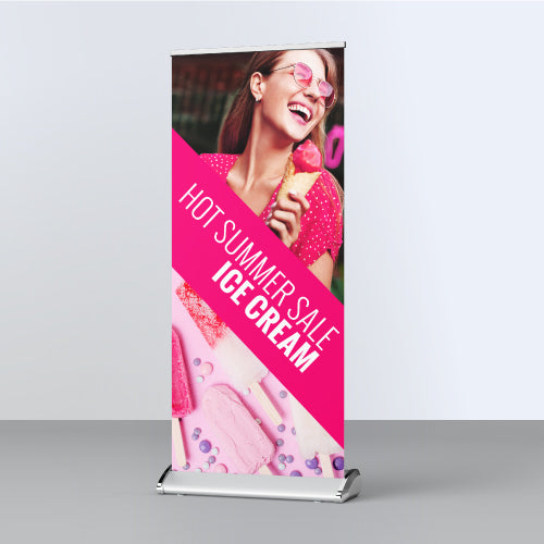 Rollup / Pullup Banner Stand / Standee with Hardware & Carry Case - Luxury